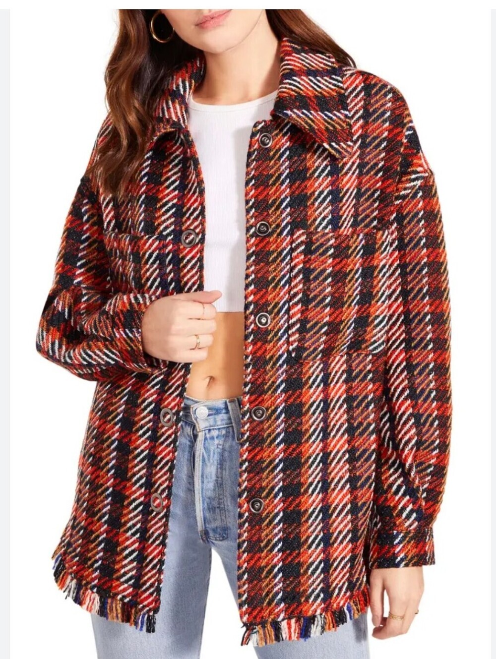 BB DAKOTA BY STEVE MADDEN WARMING PLAID SHIRT JACKET  NWT SZ MED